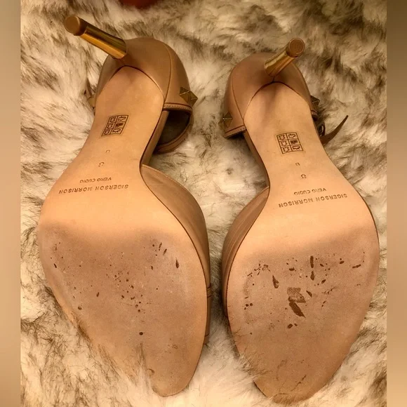 Sigerson Morrison Vero Cuoio Studded Sandals, Size 8 - Picture 6 of 7